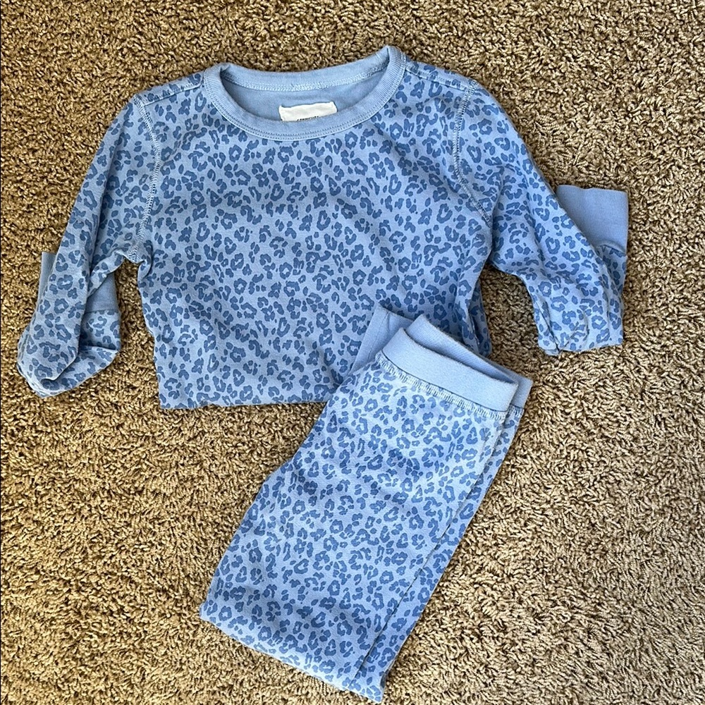 Crewcuts Blue Pajama Set with Playful Pattern